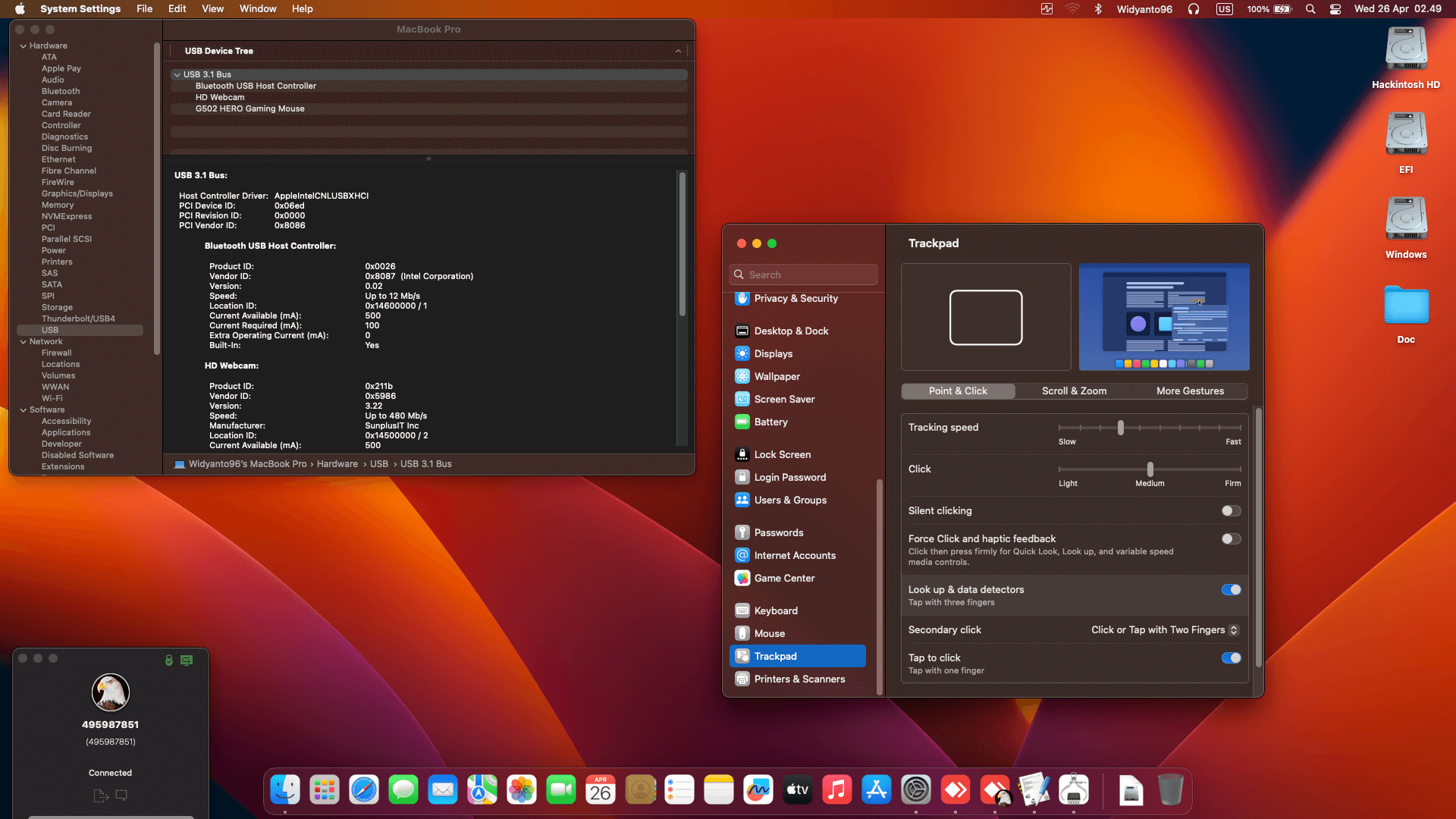 MSI Gaming GF63 Thin 10SCSR [CometLake   Intel UHD 630 + I2C]   OpenCore 3